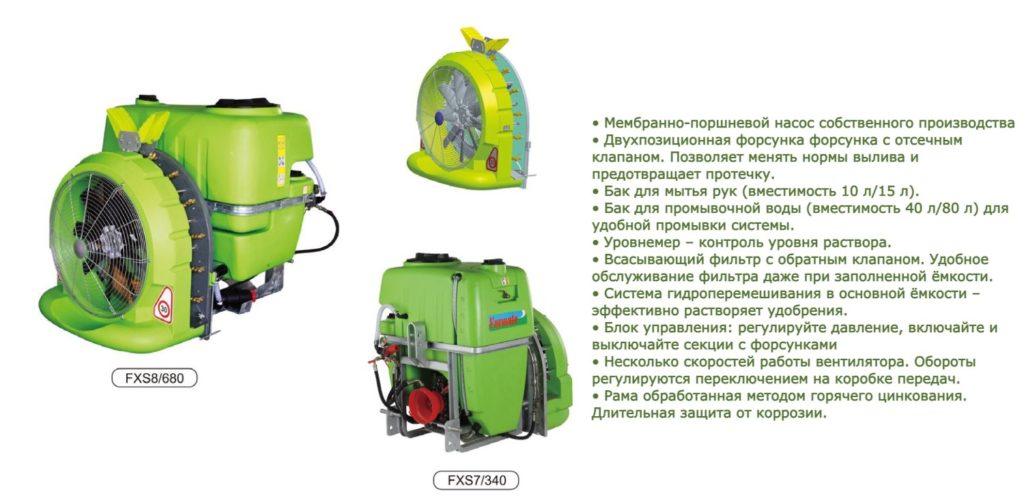 Опрыскиватели Farmate (Фармэйт) вентиляторные